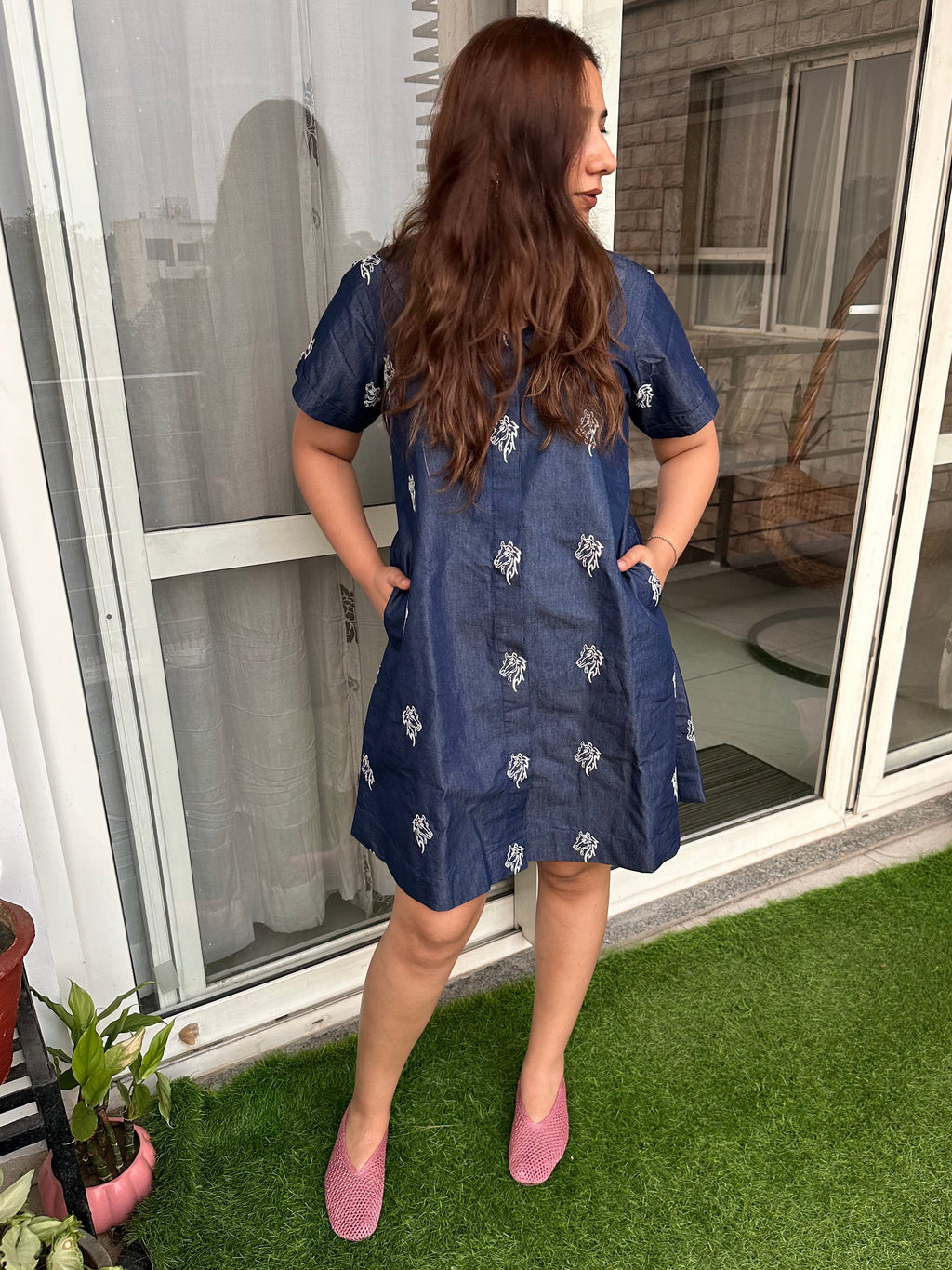 Denim Shift Dress