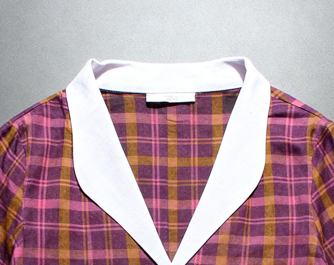 Sabki Madras unisex shirt in multi-check madras plaid Khadi cotton – view 3